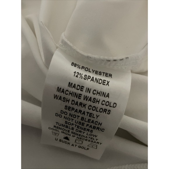 USAG Polo Shirt Adult Medium White Amateur Tour Poly Golf Short Sleeve Cool Logo - Picture 9 of 9